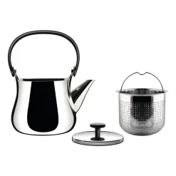 Alessi Cha kettle, Stainless steel Silver-coloured New