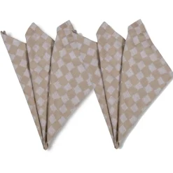 Byon Checki fabric napkin 2-pack, Beige Online