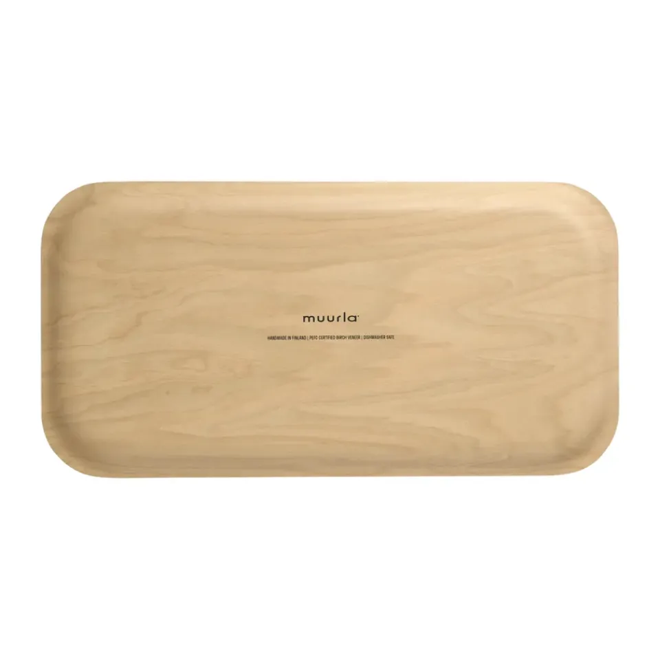Muurla Checks & Stripes tray 22x43 cm, Brown New