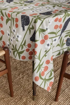 Almedahls Cherry Garden tablecloth, , 145x250 cm Beige New