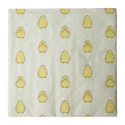 DBKD Chubby chicken paper napkins 20-pack, , 33x33 cm Yellow Hot