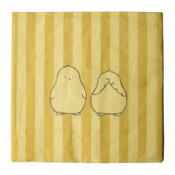 DBKD Chubby chicken stripe paper napkins 20-pack, Cream, 33x33 cm BeigeGrey Sale