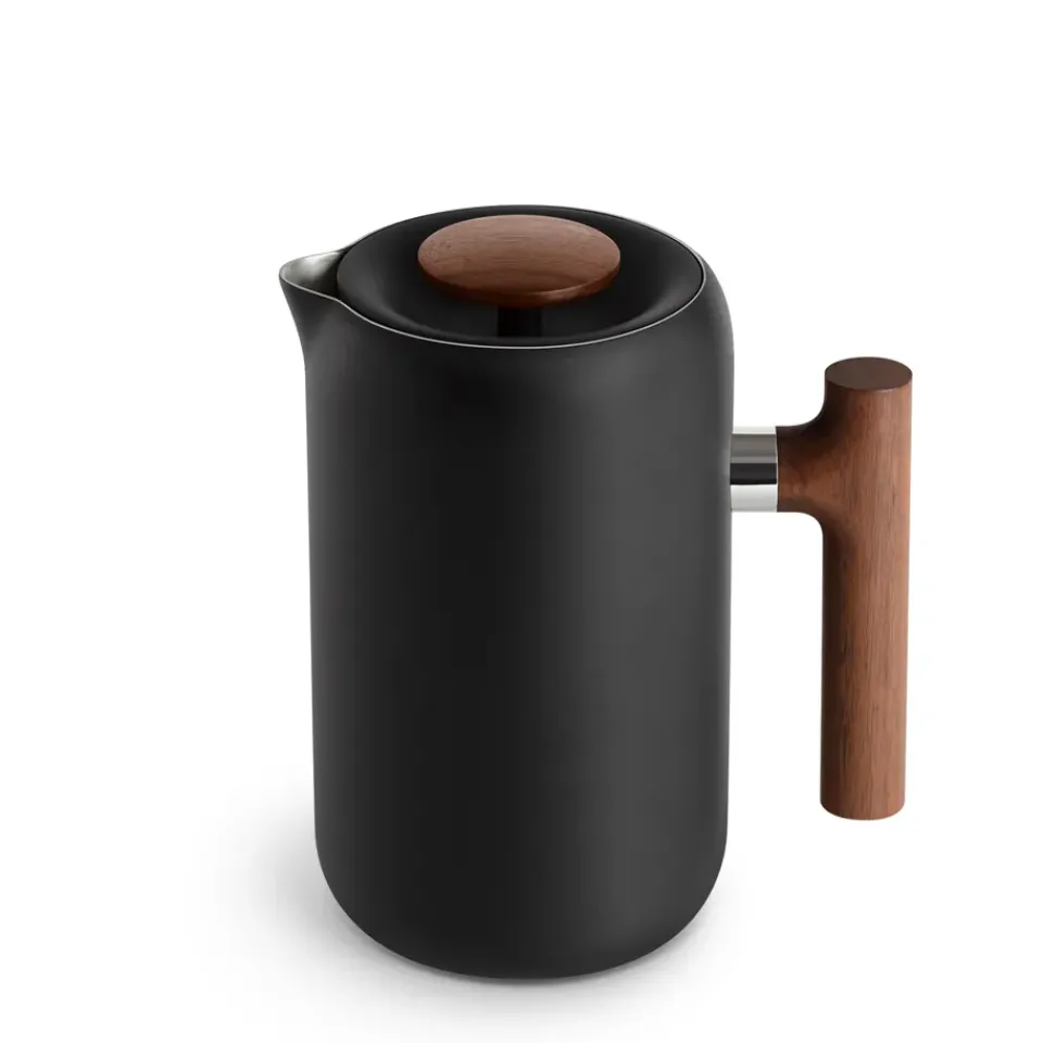 Fellow Clara French press, Walnut BlackBrown