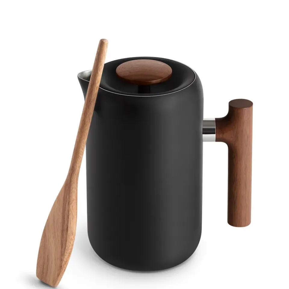 Fellow Clara French press, Walnut BlackBrown