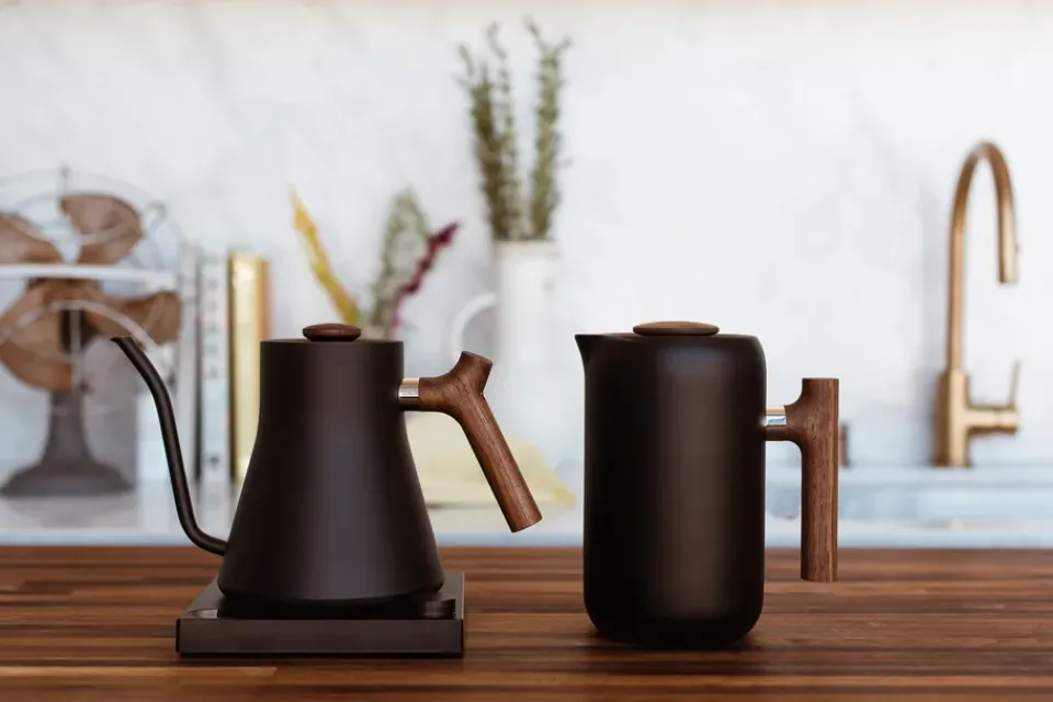 Fellow Clara French press, Walnut BlackBrown