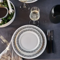 Scandi Living Clean linen table cloth 145x350 cm , Charcoal Grey Outlet