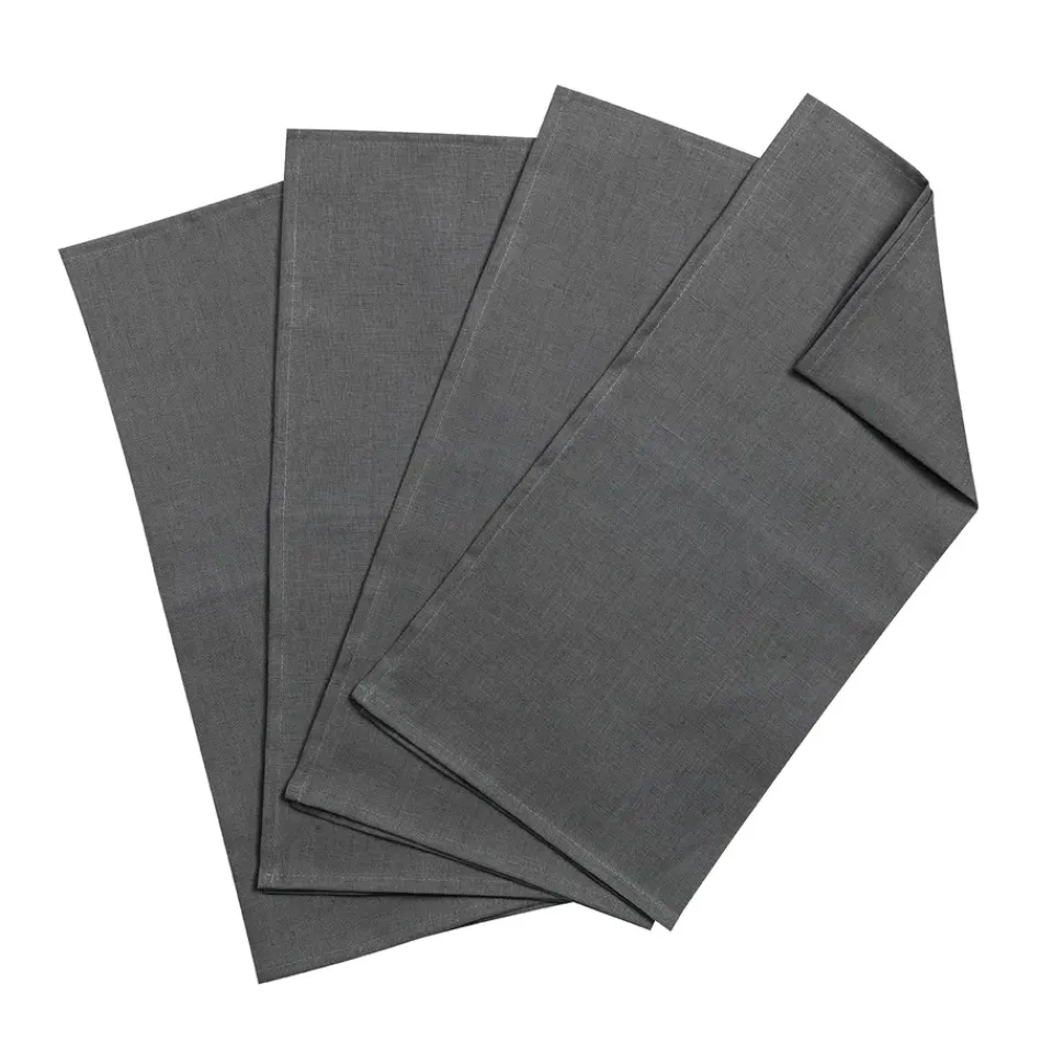 Scandi Living Clean serviettes 45 x 45 cm 4-pack, charcoal Grey Online