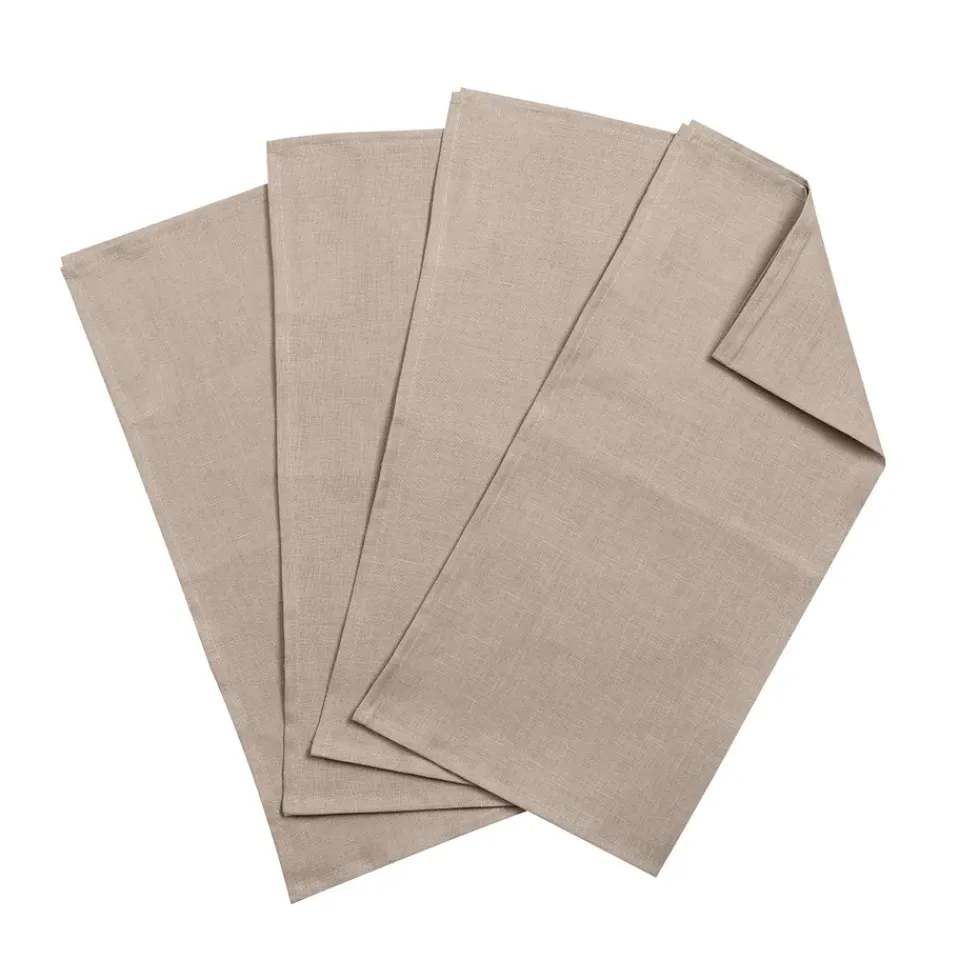 Scandi Living Clean serviettes 45 x 45 cm 4-pack, sand Beige Online
