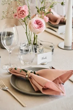Scandi Living Clean serviettes 45 x 45 cm 4-pack, dusty rose Pink Online
