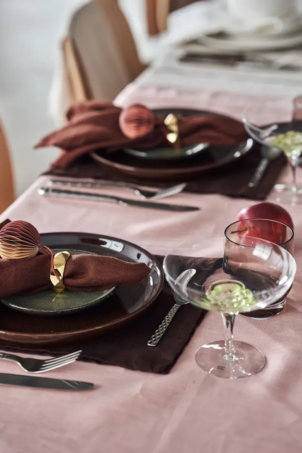 Scandi Living Clean tablecloth 145 x 250 cm, dusty rose Pink Online