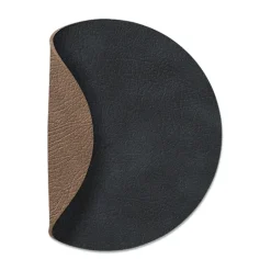 LIND DNA Cloud coaster reversible circle 1 pcs, Black-brown BrownBlack Clearance