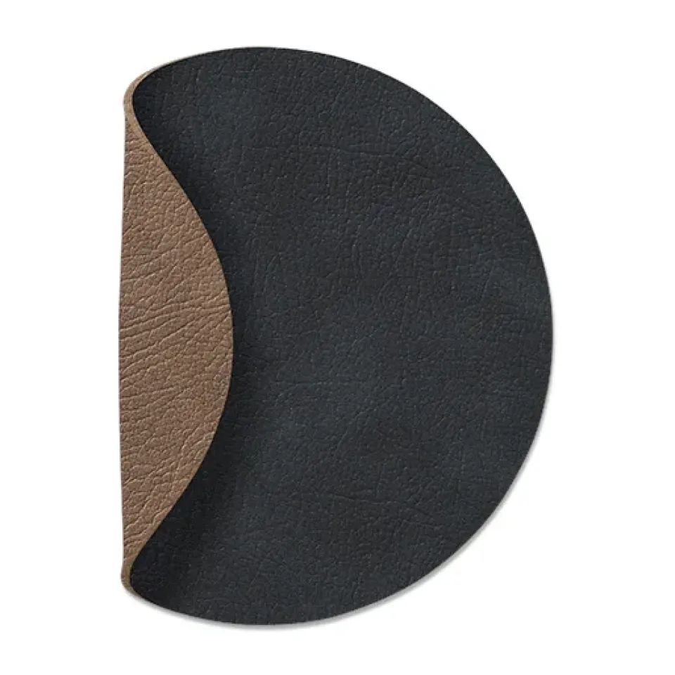 LIND DNA Cloud coaster reversible circle 1 pcs, Black-brown BrownBlack Clearance