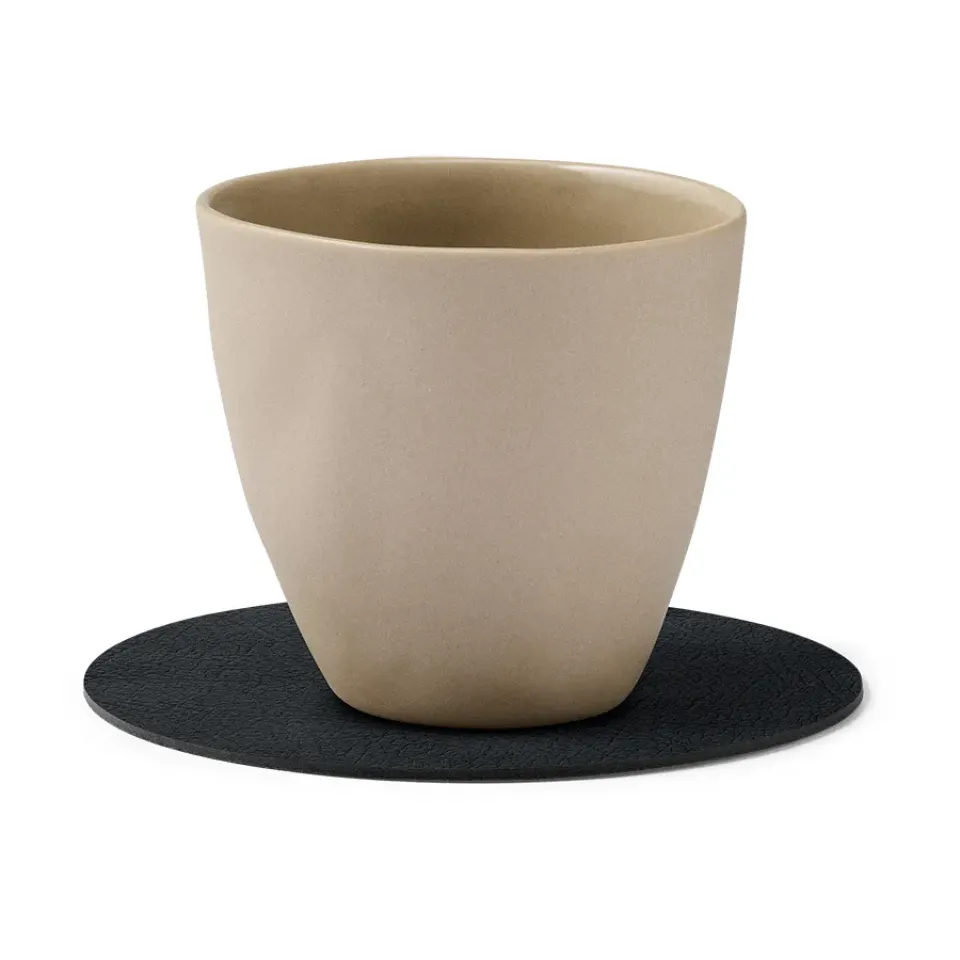 LIND DNA Cloud coaster reversible circle 1 pcs, Black-brown BrownBlack Clearance