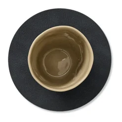 LIND DNA Cloud coaster reversible circle 1 pcs, Black-brown BrownBlack Clearance