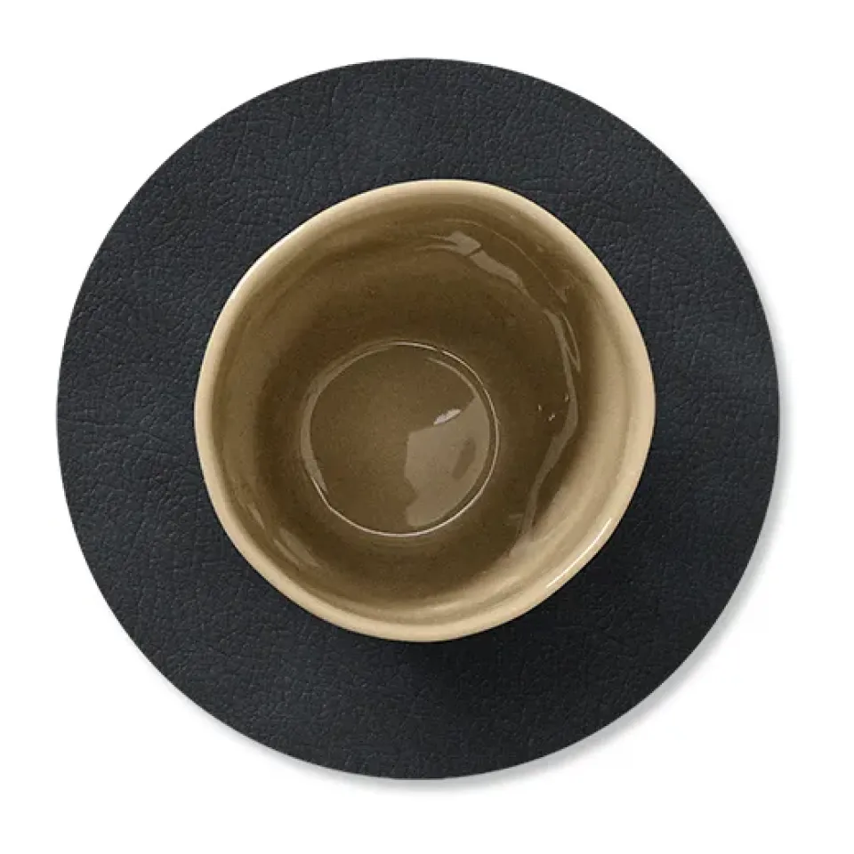LIND DNA Cloud coaster reversible circle 1 pcs, Black-brown BrownBlack Clearance