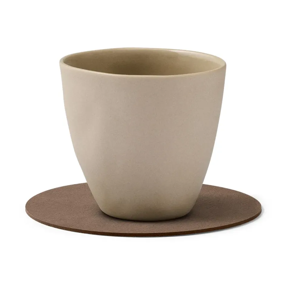 LIND DNA Cloud coaster reversible circle 1 pcs, Black-brown BrownBlack Clearance
