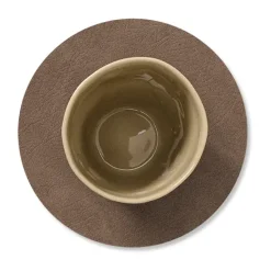 LIND DNA Cloud coaster reversible circle 1 pcs, Black-brown BrownBlack Clearance