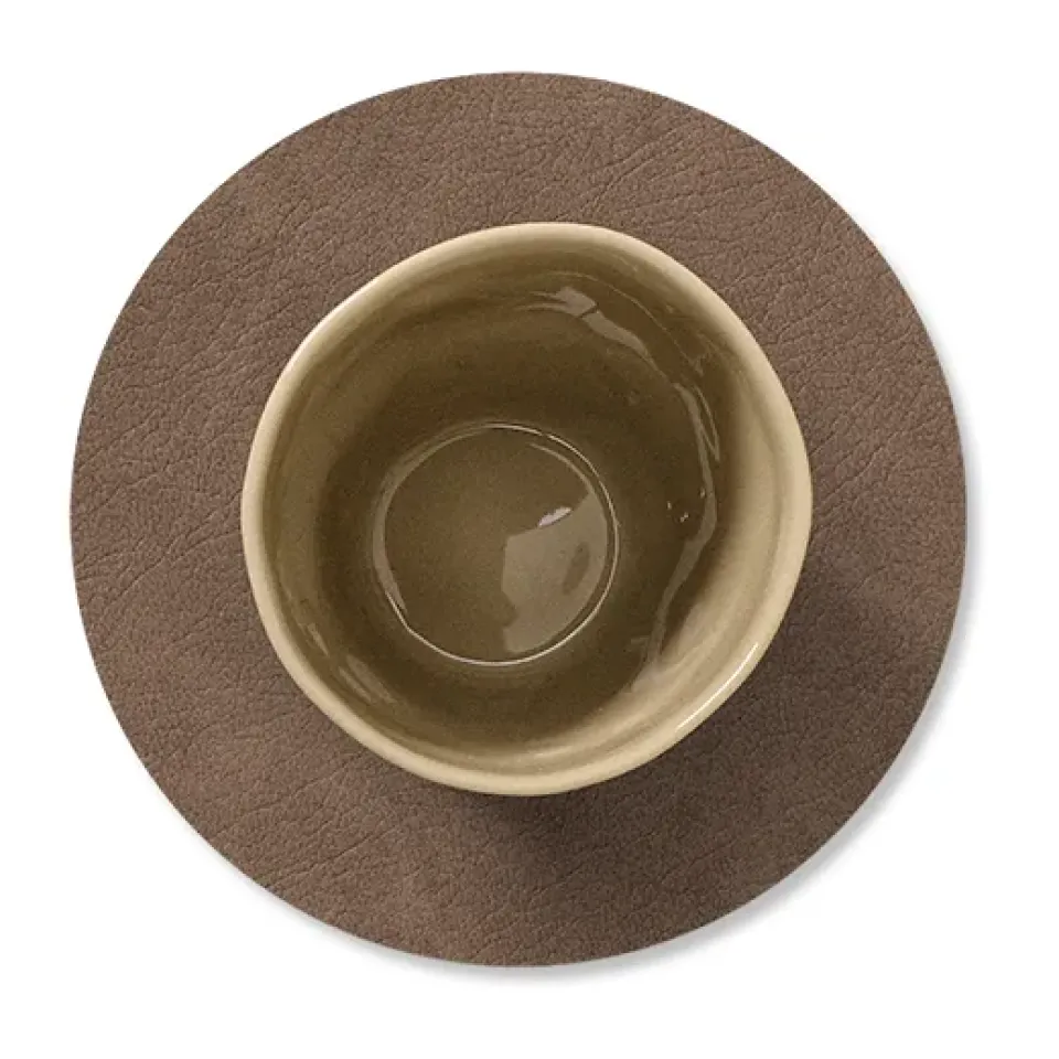 LIND DNA Cloud coaster reversible circle 1 pcs, Black-brown BrownBlack Clearance