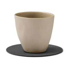 LIND DNA Cloud coaster reversible  circle 1 pcs, anthracite-light Grey