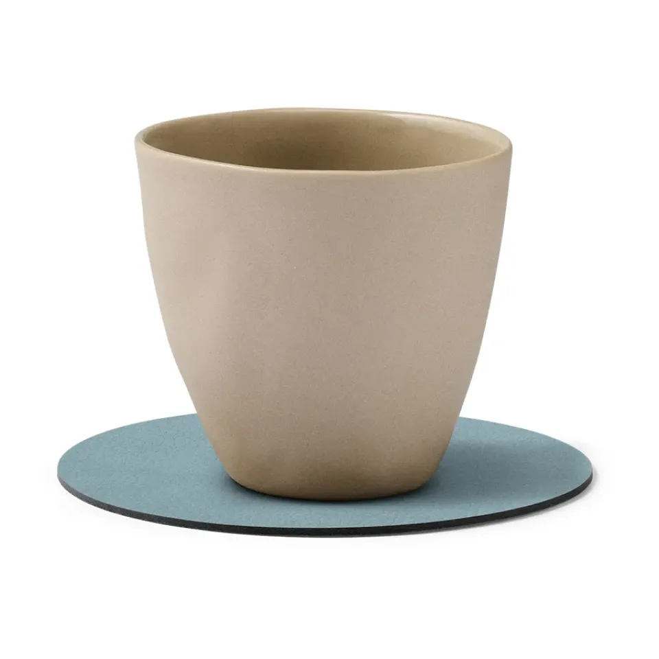 LIND DNA Cloud coaster reversible circle 1 pcs, lightblue-light grey BlueGrey Hot