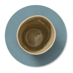 LIND DNA Cloud coaster reversible circle 1 pcs, lightblue-light grey BlueGrey Hot