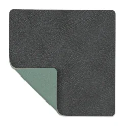 LIND DNA Cloud-Nupo coaster reversible square 1 pcs, anthracite-pastel green GreyGreen