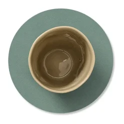 LIND DNA Cloud-Nupo coaster reversible circle 1 pcs, anthracite-pastel green GreyGreen Online