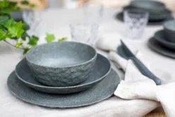 Koziol Club deep plate Ø22 cm 4-pack biocircular thermoplastic, Nature ash Grey Outlet