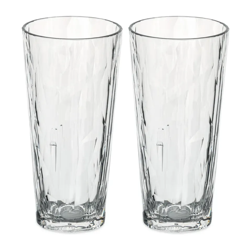 Koziol Club No. 19 drinking glass plastic 25 cl 2-pack, Crystal clear Transparent Sale