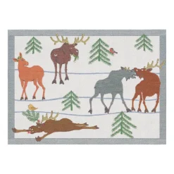 Ekelund Linneväveri Clumsy moose placemat, 35x48 cm Multi Online