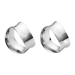 Georg Jensen Cobra napkin ring 2-pack, Stainless steel Silver-coloured Outlet
