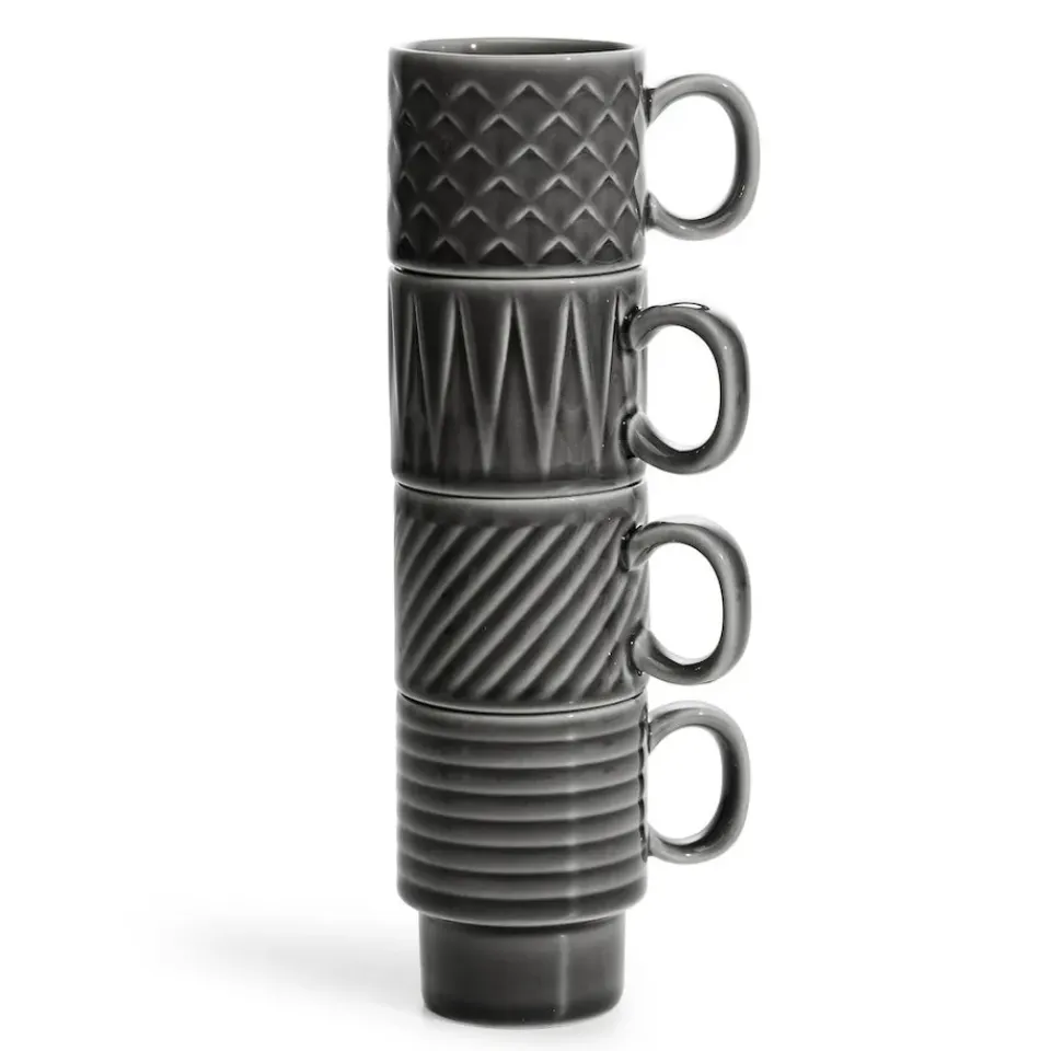 Sagaform Coffee & More espresso cup 4-pack, Grey Outlet