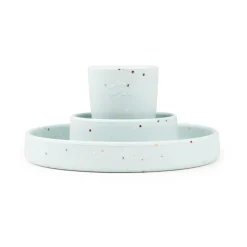 Done by deer Confetti children's dinnerware set 3 pieces, Blue New