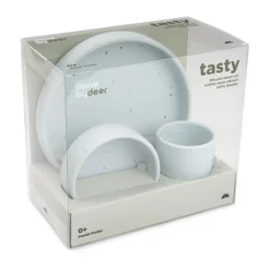 Done by deer Confetti children's dinnerware set 3 pieces, Blue New