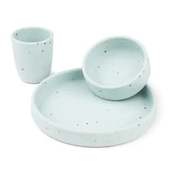 Done by deer Confetti children's dinnerware set 3 pieces, Blue New