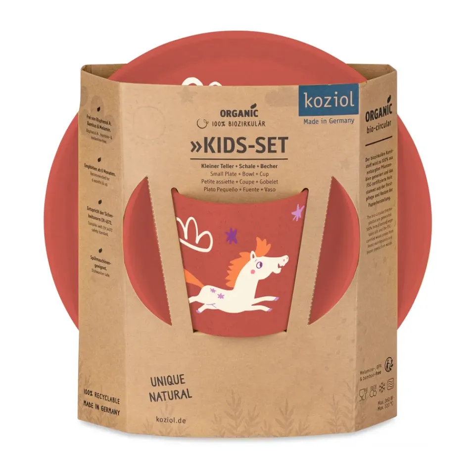 Koziol Connect children's dinnerware 3 pieces, Dreams Red Best