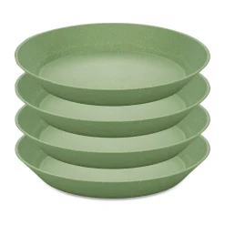 Koziol Connect deep plate Ø24 cm 4-pack, Natural leaf Green Online