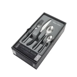 Robert Welch Contour cutlery 24 pieces, black Silver-coloured Best