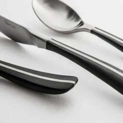 Robert Welch Contour cutlery 24 pieces, black Silver-coloured Best