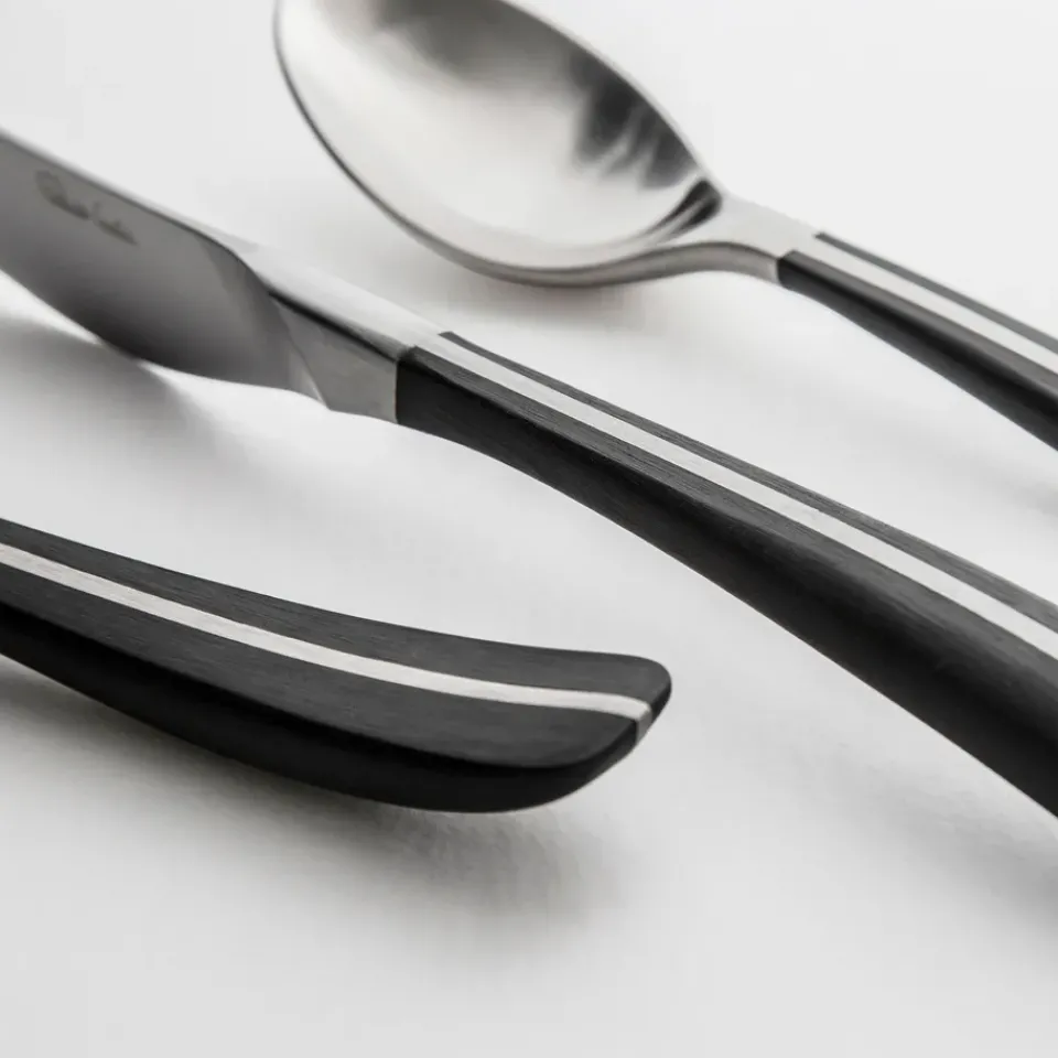 Robert Welch Contour cutlery 24 pieces, black Silver-coloured Best