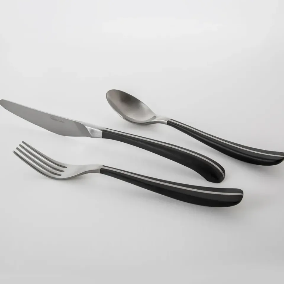 Robert Welch Contour cutlery 24 pieces, black Silver-coloured Best