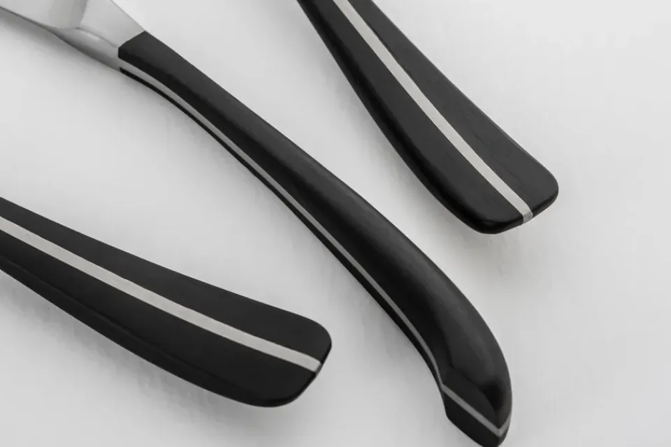 Robert Welch Contour knife, black Silver-coloured