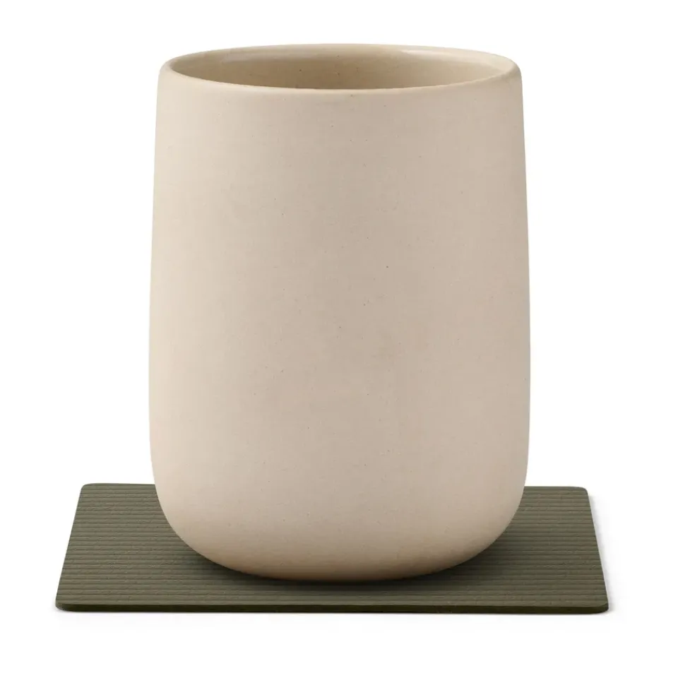 LIND DNA Corduroy coaster square, Army Green Clearance