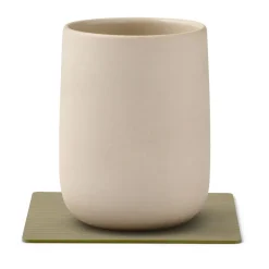 LIND DNA Corduroy coaster square, Herbal Dust Green New