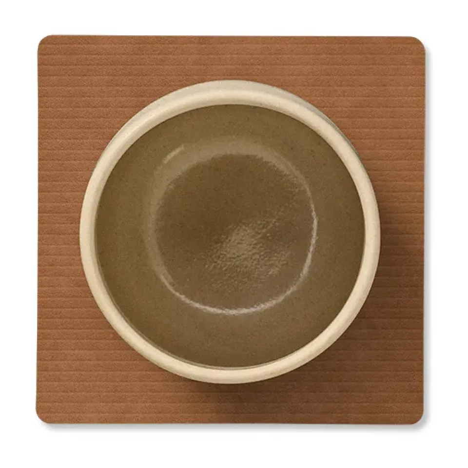LIND DNA Corduroy coaster square, Nature Brown Discount