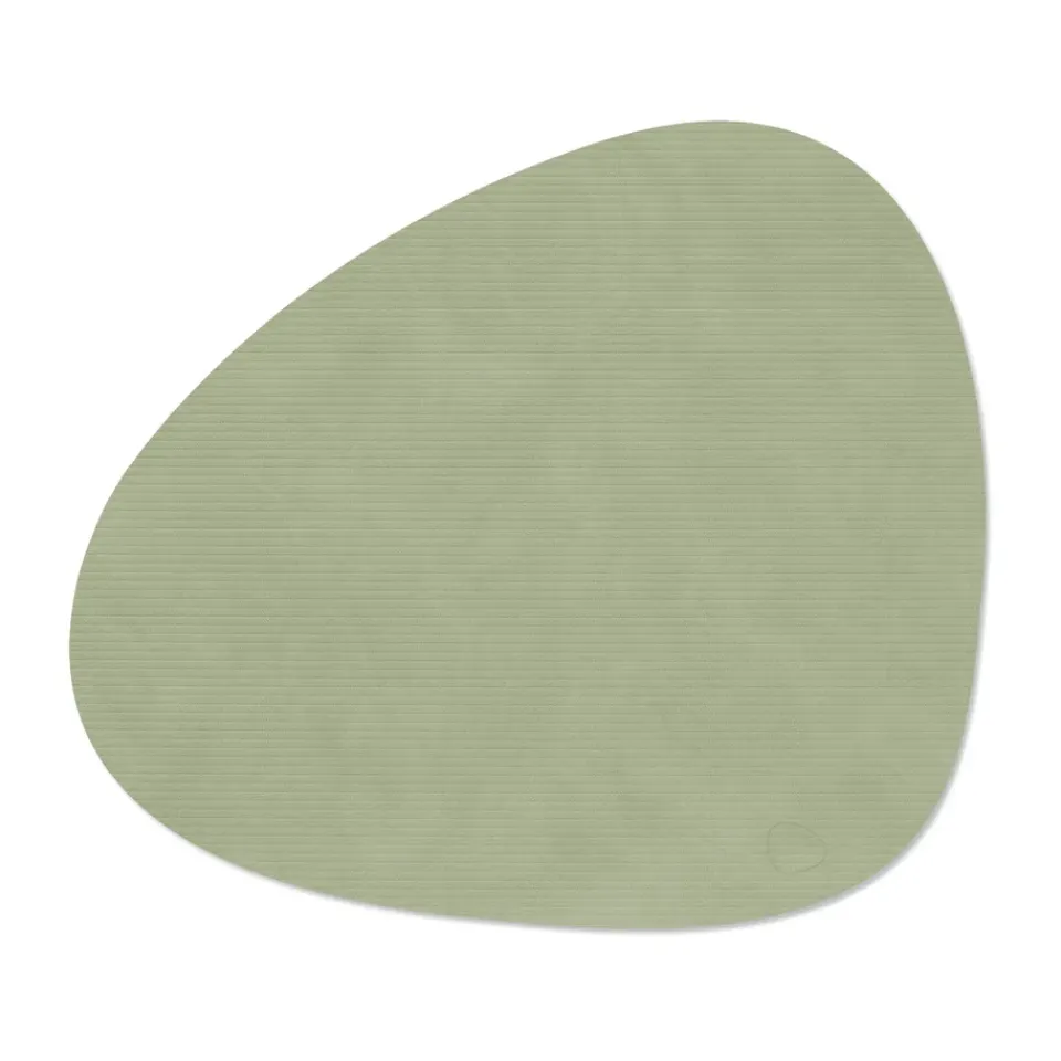 LIND DNA Corduroy placemat curve L, Olive Green Best