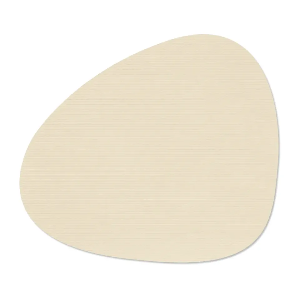 LIND DNA Corduroy placemat curve L, Vanilla White New