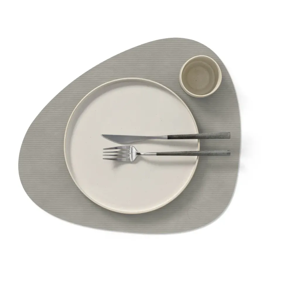 LIND DNA Corduroy placemat curve L, Light Grey Best