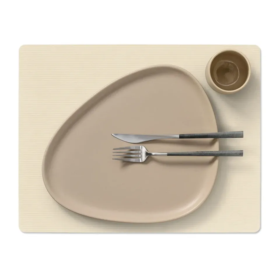LIND DNA Corduroy placemat square L, Vanilla White Clearance
