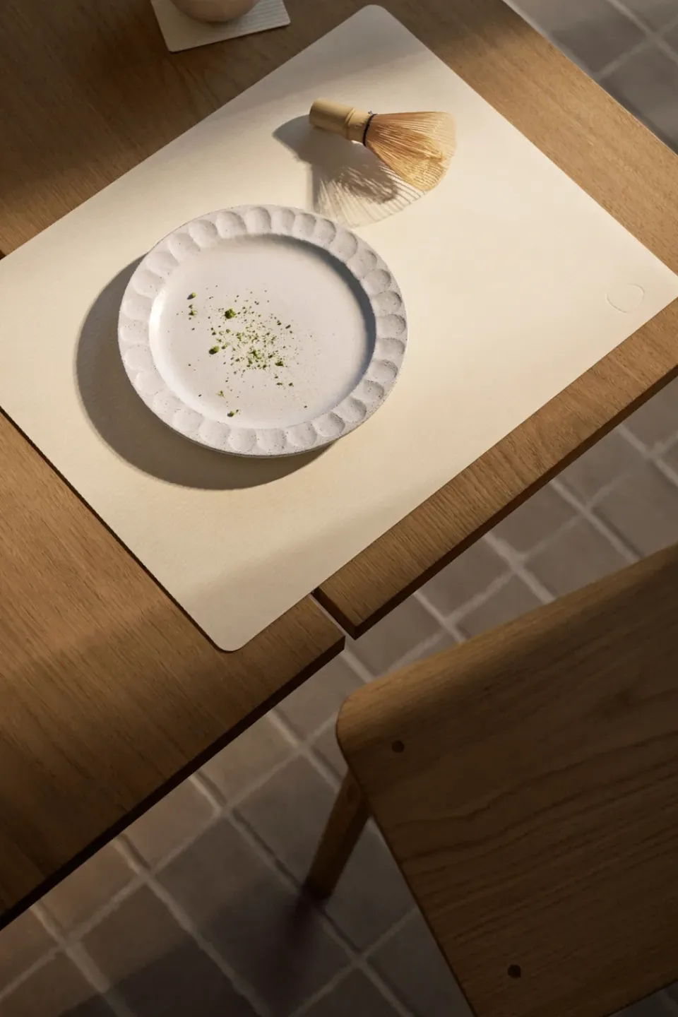 LIND DNA Corduroy placemat square L, Vanilla White Clearance